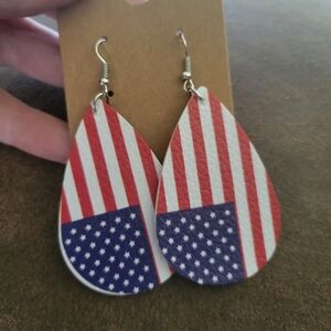 Faux leather earrings